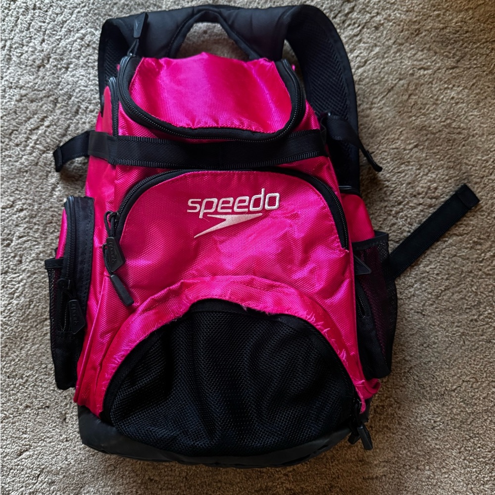 Speedo Kids Backpack in Pink and Black
